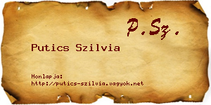 Putics Szilvia névjegykártya